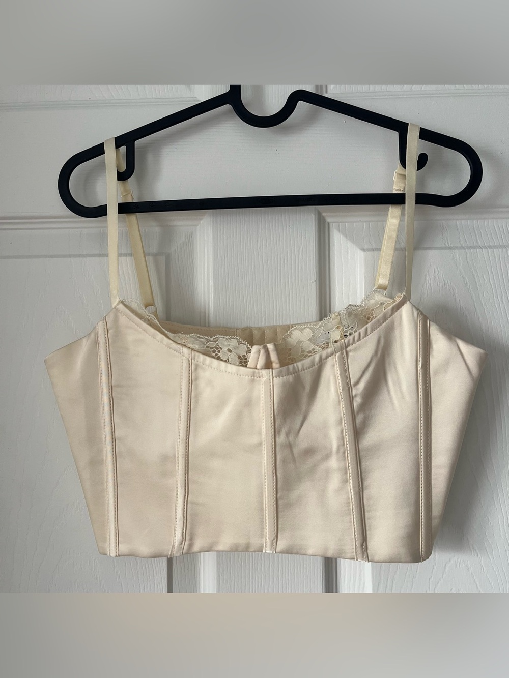 NWT Tic Toc Floral Lace Corset Top in Cream size Medium